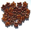 25 12x14mm Topaz Half-Coat Copper Two Hole Flowers